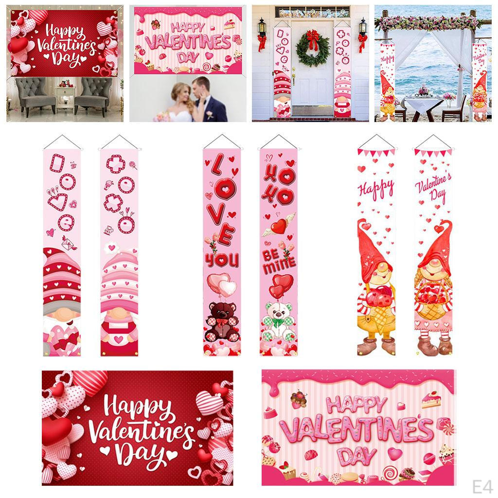 Garden Flag Decor Printed Romantic Holiday Banner Anniversary Valentines Day Party