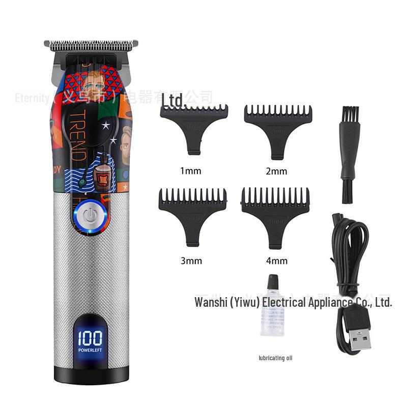 USB Rechargeable LCD Display Electric Hair Clipper & Razor