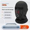 Men's Winter Fleece-Lined Face Mask: Windproof Full Face Helmet Liner for Cycling, Motorcycling, and Skiing.