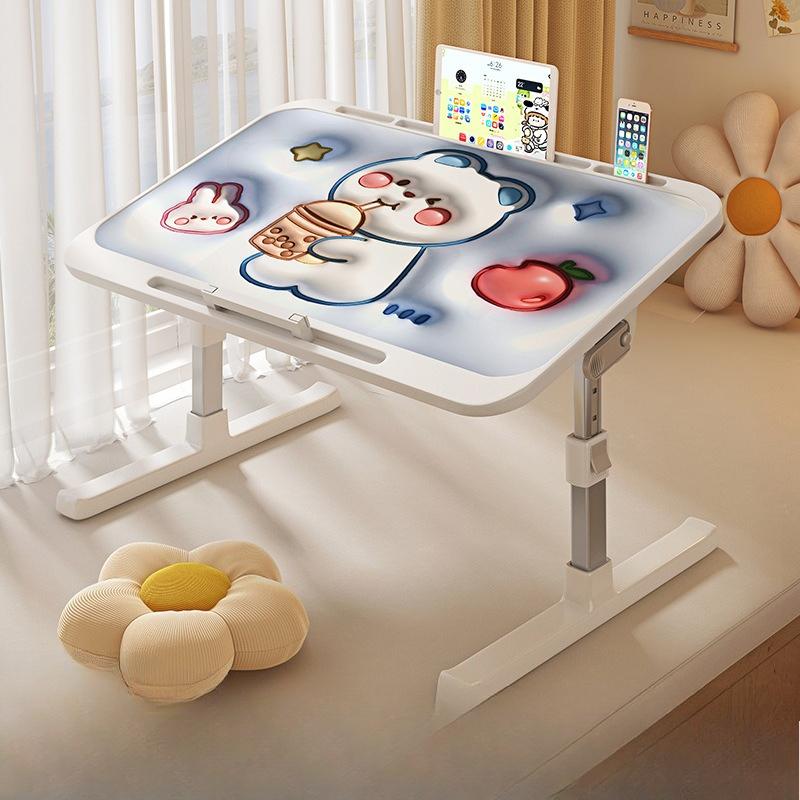 Elevated Versatile Bedside Laptop Table - Height Adjustable, Foldable Study Desk for Students, Home Use, and Window Sills