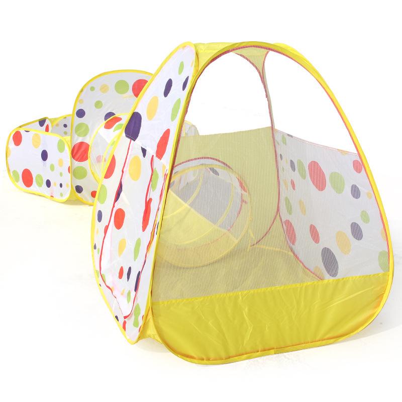 Children'S Tent Indoor And Outdoor Foldable Climbing Game House 3-In-1 Storage Ocean Ball Pool Tunnel Tent Toys