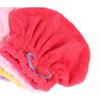 Gorro de ducha de terciopelo de coral para adultos, suave, absorbente, toalla para secar el cabello, bandana gruesa de secado rápido, bonito lazo para secar el cabello