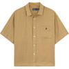Polo SS25 Linen Solid Button-Up Shirt Women Shirts Khaki WMPOSHTNDO20851-260