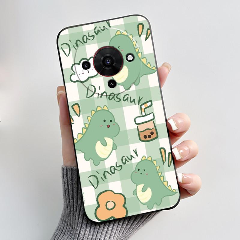 Cute Cartoon Case For ZTE Blade A76 5G Z2469N Capa Funda Printing Shell Protective Cover Soft Silicone Black Casing Coque