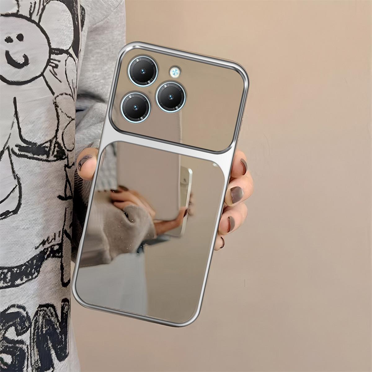 Case for TECNO SPARK 20 Pro,infinix HOT 40,40 Pro Trending Big Window Cover Mirror Phone Casing SPARK 20 Pro