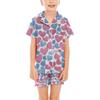 Children Pajamas Fashion Two-Piece Shirt Shorts Set Soft Holiday Casual Clothing Set