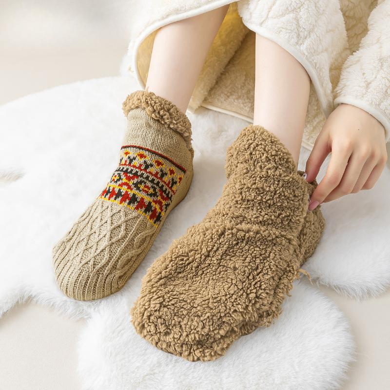 Winter Floor Socks Home Warm Women Men Snow Socks Sleep Carpet Slippers Sock Non-slip Socks