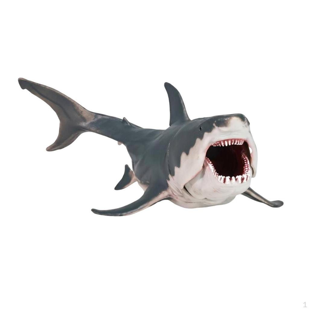 Megalodon Shark Figurine Detailed Fangs Toy PVC