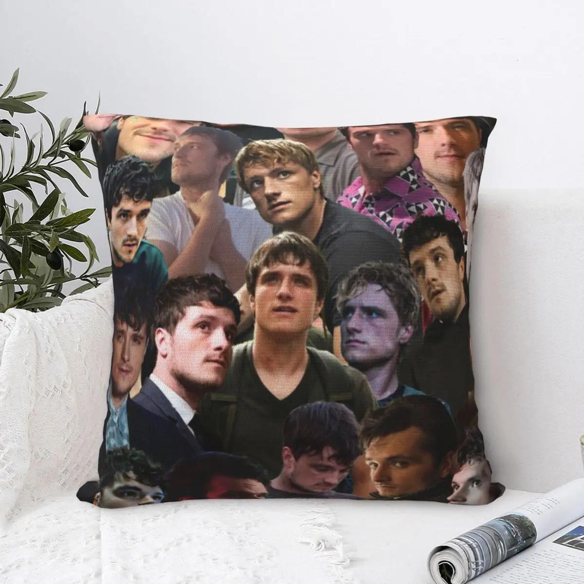 Tonnika Chen Unisex Josh Hutcherson Pillow Cover Movie Actor Soft Pillow Case Cushion Cover Funny Graphic Pillowcases For Sofa Bedroom Home Decor