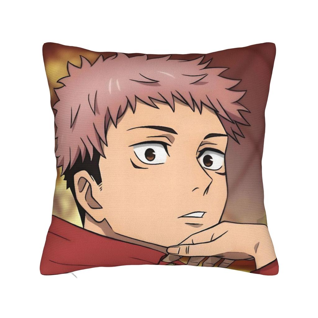 Itadori Yuji Pillowcases Merchandise Soft Cushion Cover Decoration JJK Anime Throw Pillow Case Cover Home Multiple Sizes
