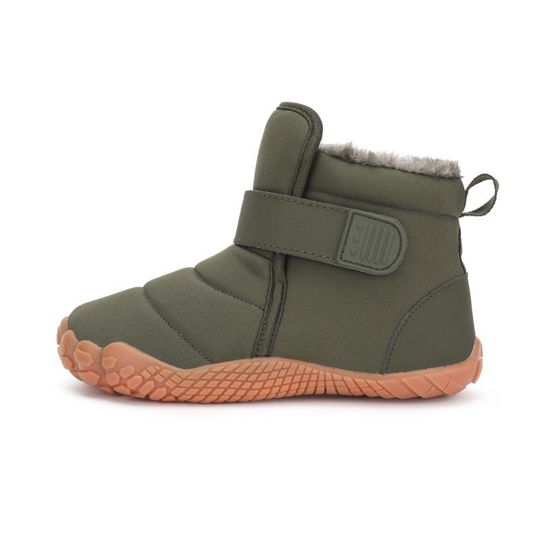 Winter Velcro velvet children's snow boots Korean version of casual cotton shoes with soft soles to keep warm boys and girls cotton boots versatile