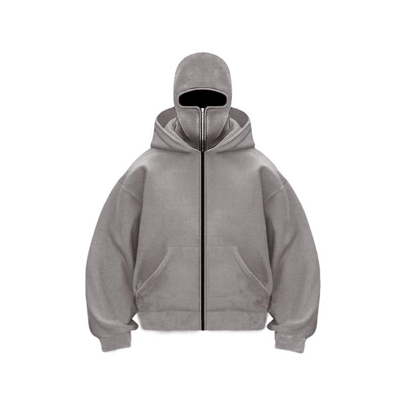 Men's Fleece Hoodie with Double Hood Design - European Size Loose Fit