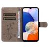 For Samsung Galaxy A15 5G PU Leather Cases Flower Pattern Wallet Stand Phone Cover with Strap