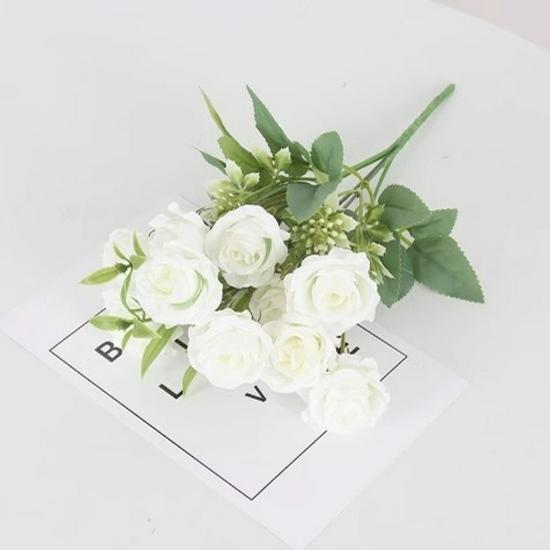 Chrysanthemum & Rose Artificial Flower Bunch for Outdoor Decor and Wedding Arrangements