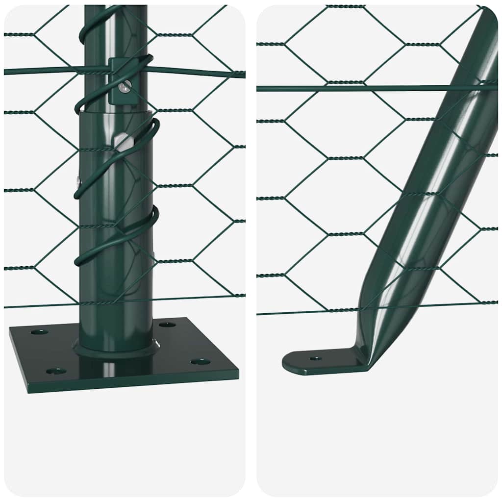 Welded Wire Fence with Concrete Foundation 25 x 1 m (W x H)