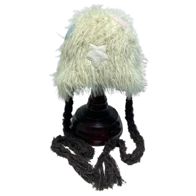 Winter Warm Faux Furs Bucket Hats For Womens Fisherman Caps Earwarmer Ski Hats