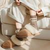 1 Pair Women Socks Ribbed Cuffs Twist Textures Sweat-absorbent Elastic Socks Autumn Winter Mid-tube Thick Warm Socks