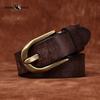 Retro Washed Top Layer Cowhide Belt Men's Genuine Leather Pin Buckle Casual Denim Men's Belt