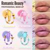 Lippenöl mit Kette 4 Farben Niedliches Armband Lippenbalsam Feuchtigkeitsspendender Lipgloss Wässriger Spiegel Getönter Lipgloss
