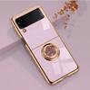 Applicable Samsung Galaxy Z Flip6 Ring Holder Phone Case Folding ZFold5 Magnetic Plating Case