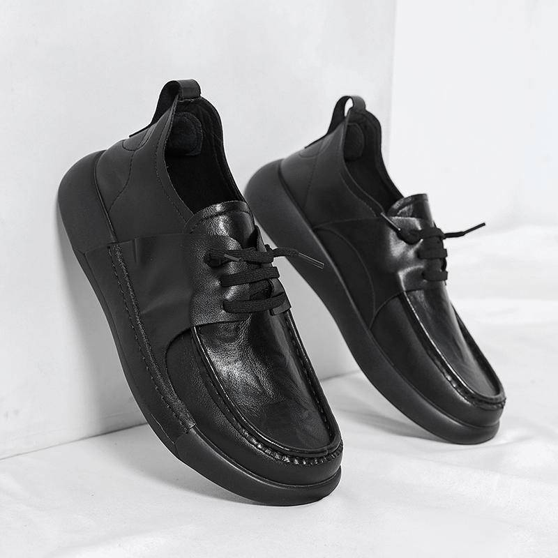 Fashion Men Business Shoes Mens Leather Loafers Luxury Brand Breathable Soft Men Casual Shoes Male Lace Up Shoes Moccasins