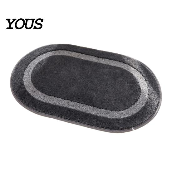 Alfombra de Baño Ovalada Alfombra, Microfibra Suave Altamente Absorbente Baño Antideslizante Antideslizante Felpa Esponjosa Felpudo para Ducha Bañera Lavabo