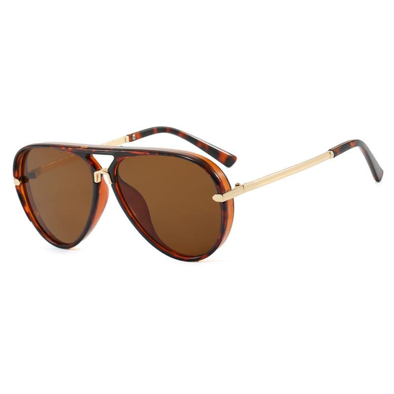 New Retro Pilot Double Beam Gradient Women Sunglasses  Personality Candy Color Design Trendy Casual Men Uv400