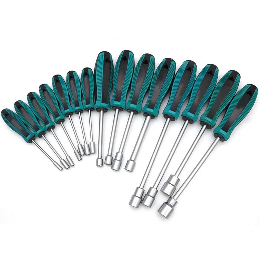 3-6mm Metal Screwdriver Hex Key Socket Screwdriver Socket Screwdriver Hand Hex Nut Key Hexagonal Screw Driver Repair-Tools