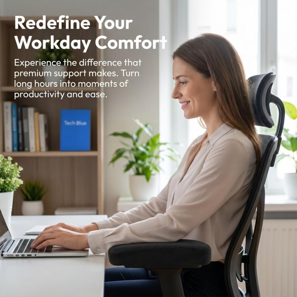 Polyester Memory Foam Armrest Pads  Computer Desk Long-time Working Rest чёрный
