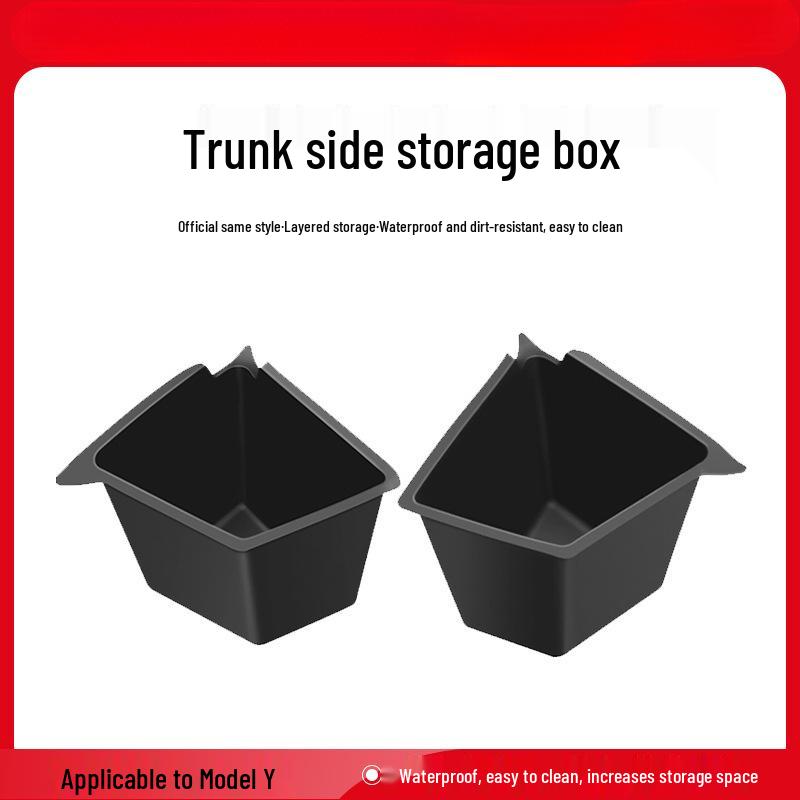 Tesla Model Y/3 Trunk Side Storage Box Cover - Interior Decoration Accessory