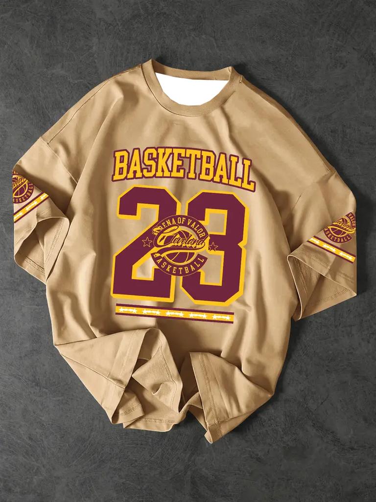 Men's Sports Jersey Basketball Graphic Short Sleeve T-Shirt Summer Graphic Tee Jerseys Plus Size Women's Sport T-Shirt Tops