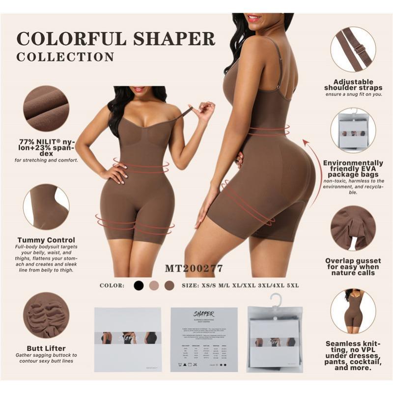 Women's Shaping Bodysuit: One-Piece Tummy-Control Shaper with Arm Support, Waist Cincher and Bust Support, All-in-One Undergarment