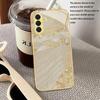 Gold textured patterned glass phone case suitable for Samsung Galaxy S26 S25 S24 S22 S21 S20 FE/Ultra/Plus  anti drop back cover