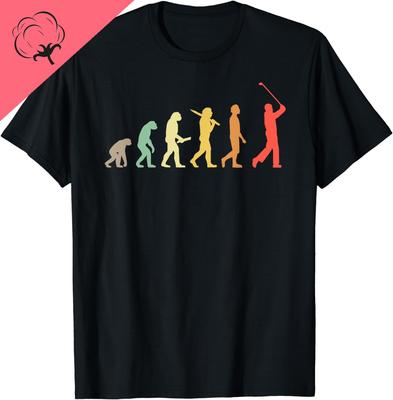 Retro Golf Evolution Gift for Golfers Golf Players TShirt Cotton Vintage Women Unisex Clothes Tops Graphic T Shirt Ropa De Mujer