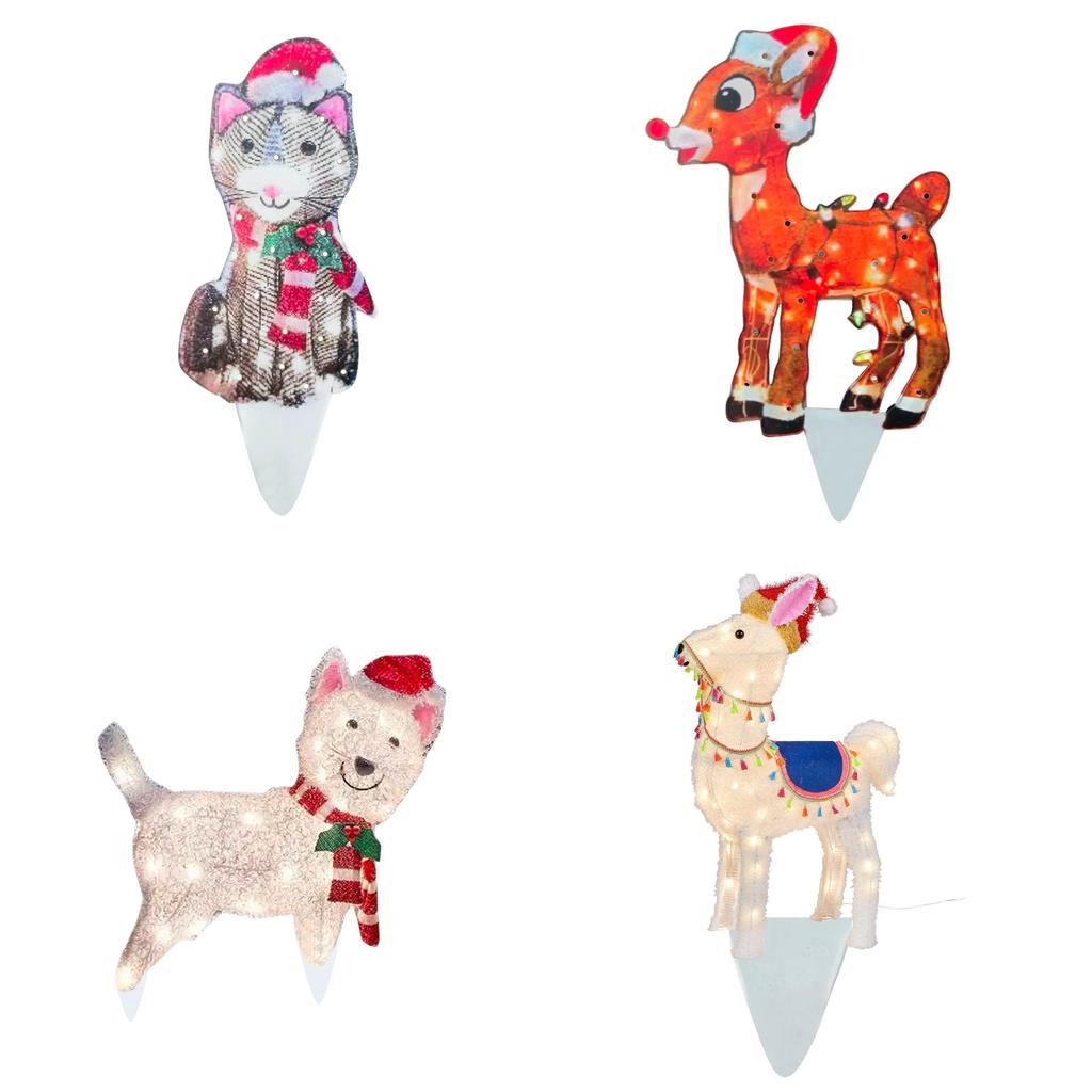 Festive Dog Led String Lights With Plastic Material For Yard And Patio Decor