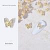 Butterfly Manicure Jewelry Japanese Zircon Nail Decoration Net Red Popular Fingertip Butterfly Metal New Decoration 1PS