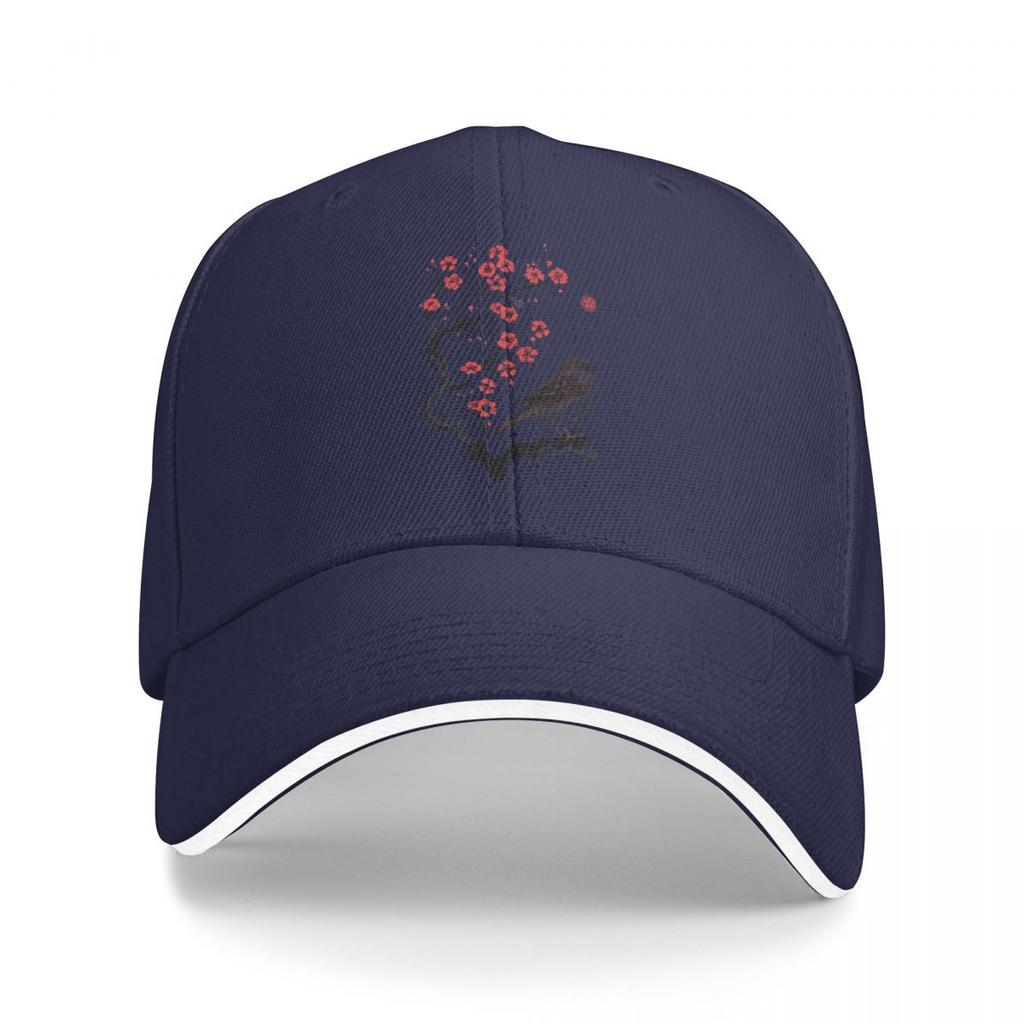 Baseball Caps Japan Tokyo Harajuku Cherry Blossom Bird Trending Customized Unisex Women Outdoor Spring Caps