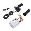 Brushed Controller 24V 500W Bike Motor Speed Controller with 24V Lockable Throttle Twist Grip Round Power Indicator for