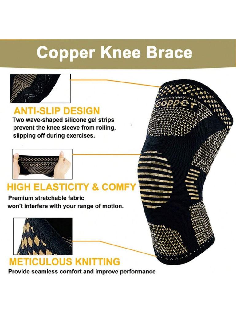 Copper Knee Brace for Women and Men, Copper Knee Sleeve for Knee Pain Compression Sleeve for Sports,Knee Pain Relief