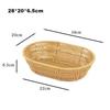 Multistyles Imitation Rattan Fruit Plate Retro Woven Multipurpose Storage Rattan Woven Tea Tray Picnic Snacks Sundry Baskets
