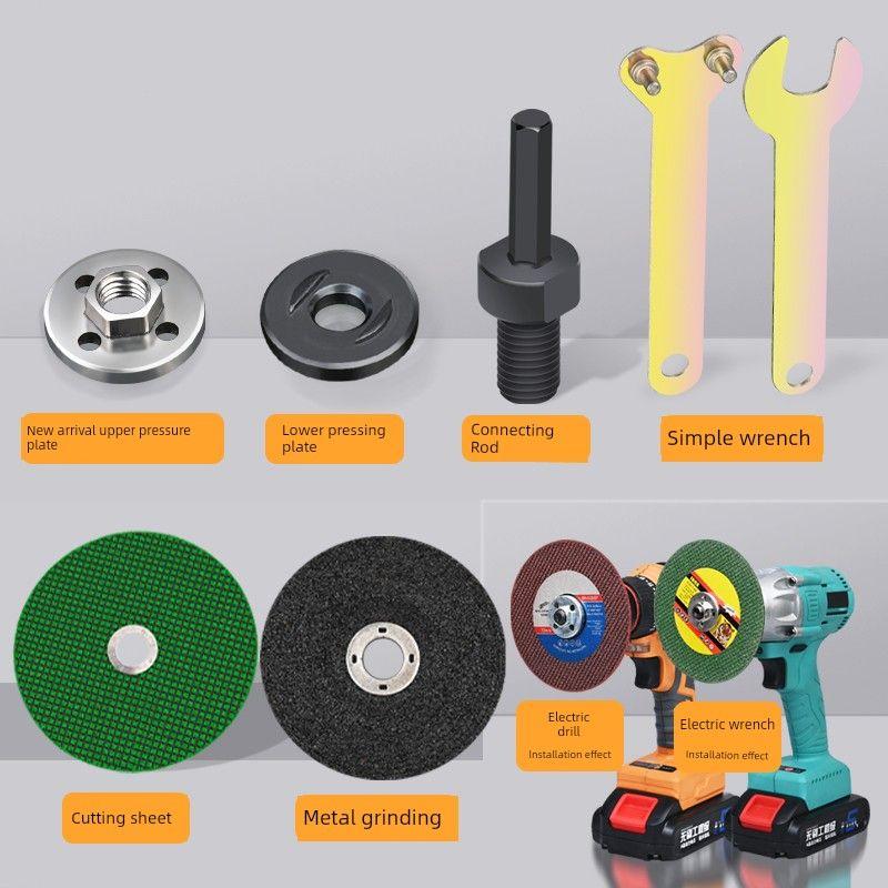 

Angle Grinder Universal Treasure Converter Impact Electric Hand Drill Turning Chuck Cutting Machine Pressure Plate Hand Polishing Machine Accessories Flagship [metal cutting and grinding set of 7]]