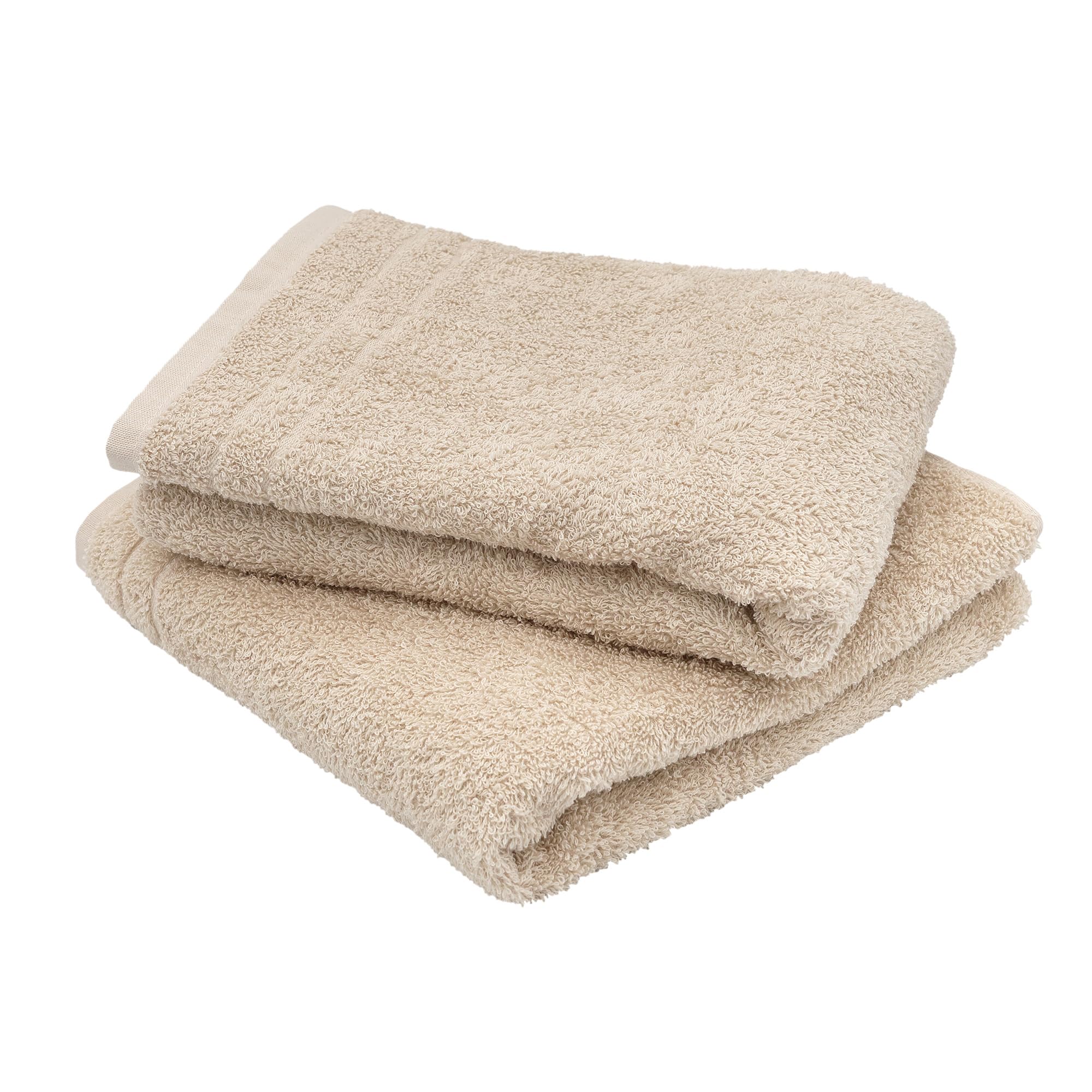 

hiorie Mini Bath Set of 50 x Made in Highly Greige Towels, 2, Approx. 100cm, Japan, Lite!TOWEL, Quick-Drying, Lightweight, Thin, Compact, Absorbent,