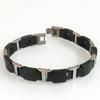 Pulseras de Cadena para Hombre de Cerámica Negra y Acero Inoxidable de 10 MM Joyería Magnética de Hematita de Lujo Accesorios para la Muñeca Pulseras
