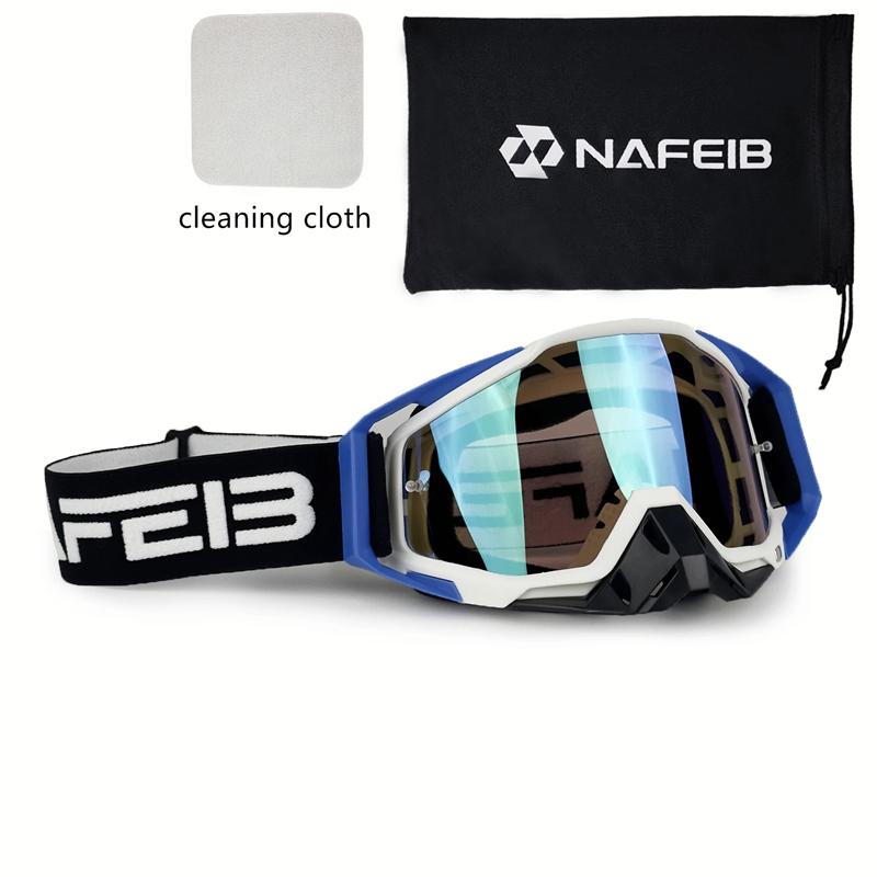 NAFEIB Motorcycle Goggles Men's Riding UV400 Windproof And Sand Resistant Detachable Off-road Helmet Goggles