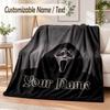 Scream Ghostface Custom Name Flannel Throw Blanket Soft Warm for Sofa Bed Indoor Home Use