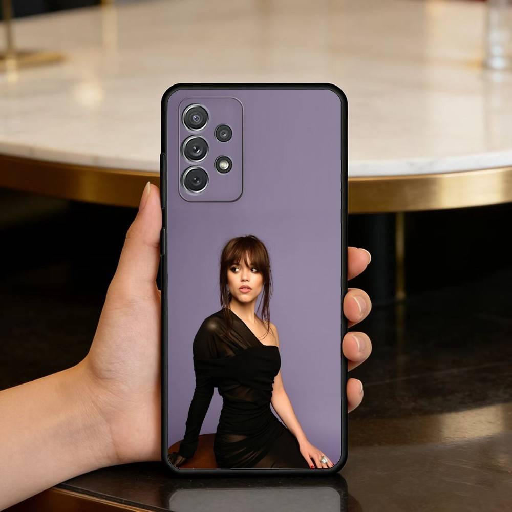 J-Jenna O-Ortega-GA Soft Silicone Black Cover Phone Case For Samsung Galaxy A73,A72,A71,A70,A53,A52,A51