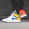 Jordan 1 Mid GS White Court Purple Teal 554725-128