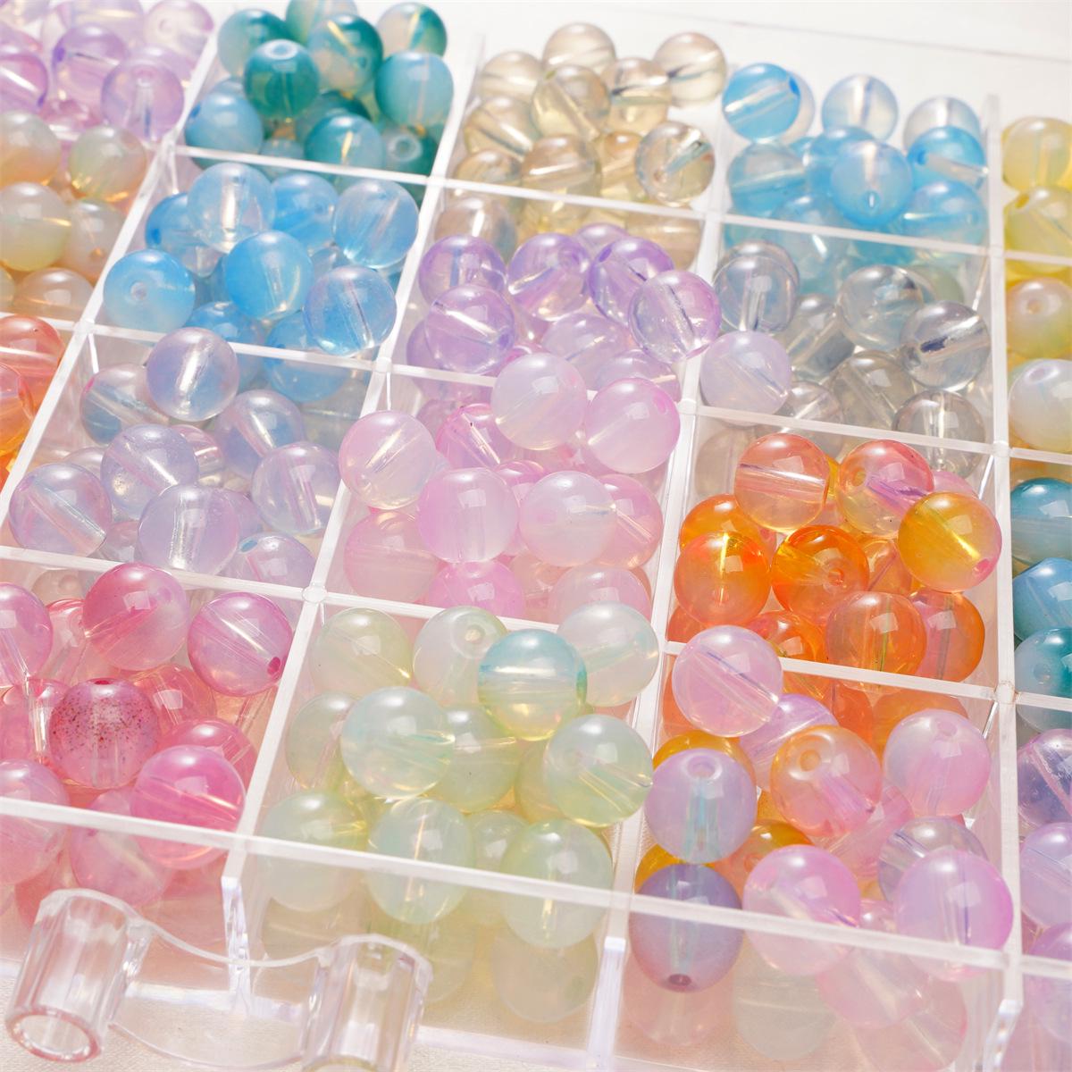 

Handmade Colorful Glass Round Beads for Jewelry DIY – Bracelet & Necklace Materials