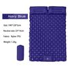 Double Inflatable Camping Pad with Built-in Foot Pump & Pillow - TPU Rhombus Design for Outdoor Sleeping