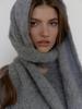Asula Wool Knit Muffler (Grey)
